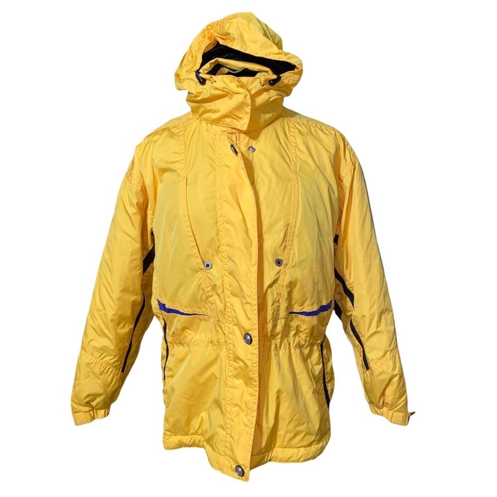 Nordica Classics Hooded Snow Ski Jacket Zippered Buttoned lots of pockets sz 10